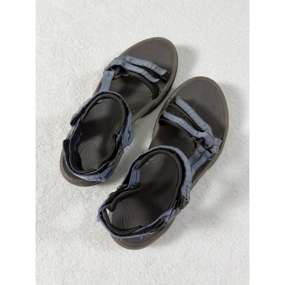 Teva Women's Terra Fi Lite Blue Grey Hiking Sandals Shoc Pad Strappy Outdoor